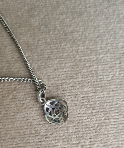 Past Times Celtic Birthstone Jewellery Sterling Silver 18 Inch Princess Necklace with Topaz Stone