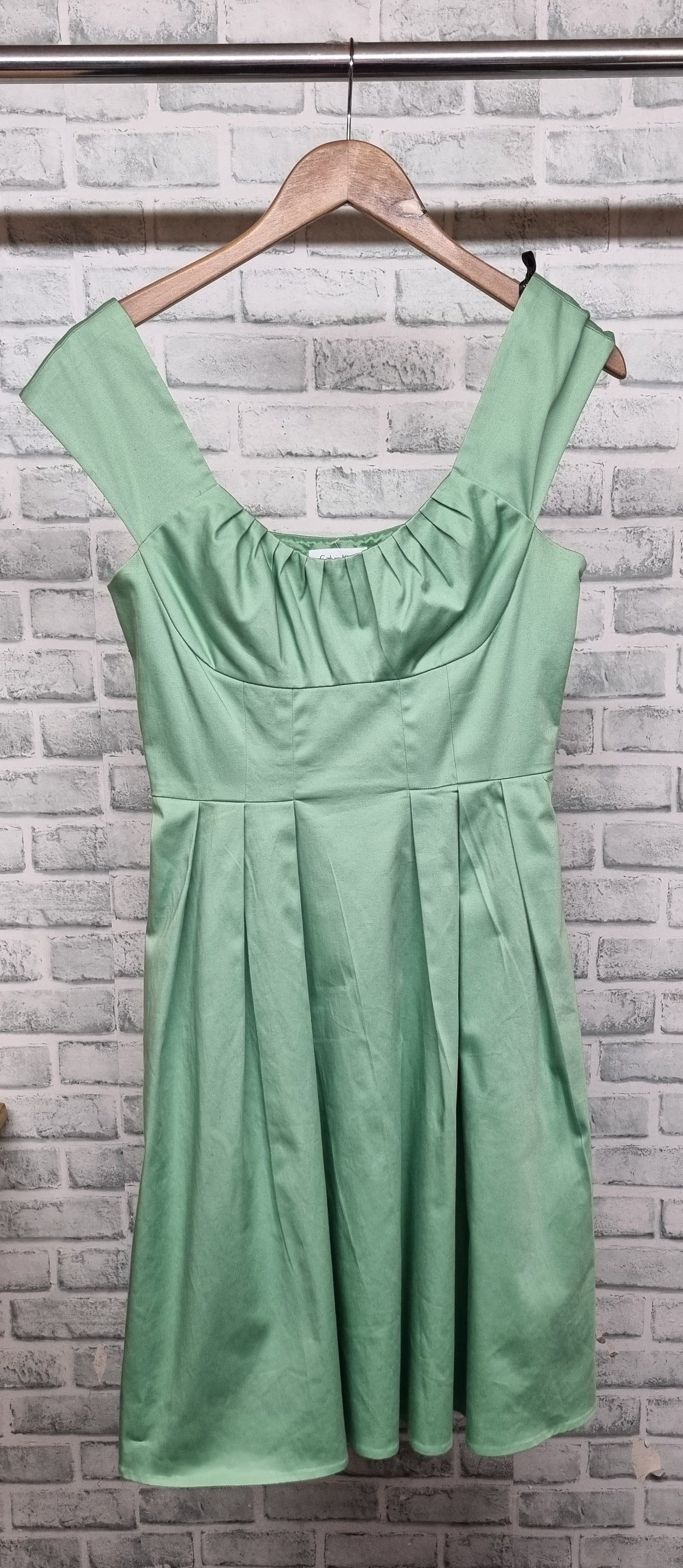 Calvin Klein 50's Style Green Midi Dress Size Small