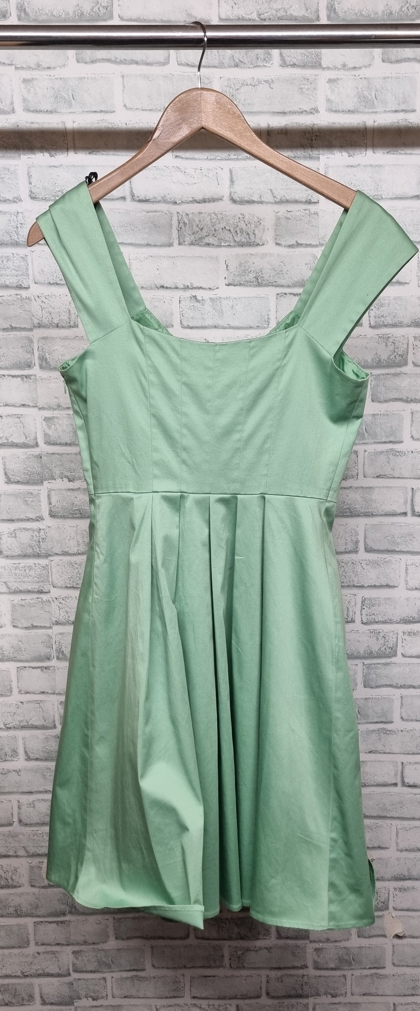 Calvin Klein 50's Style Green Midi Dress Size Small
