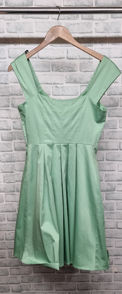 Calvin Klein 50's Style Green Midi Dress Size Small