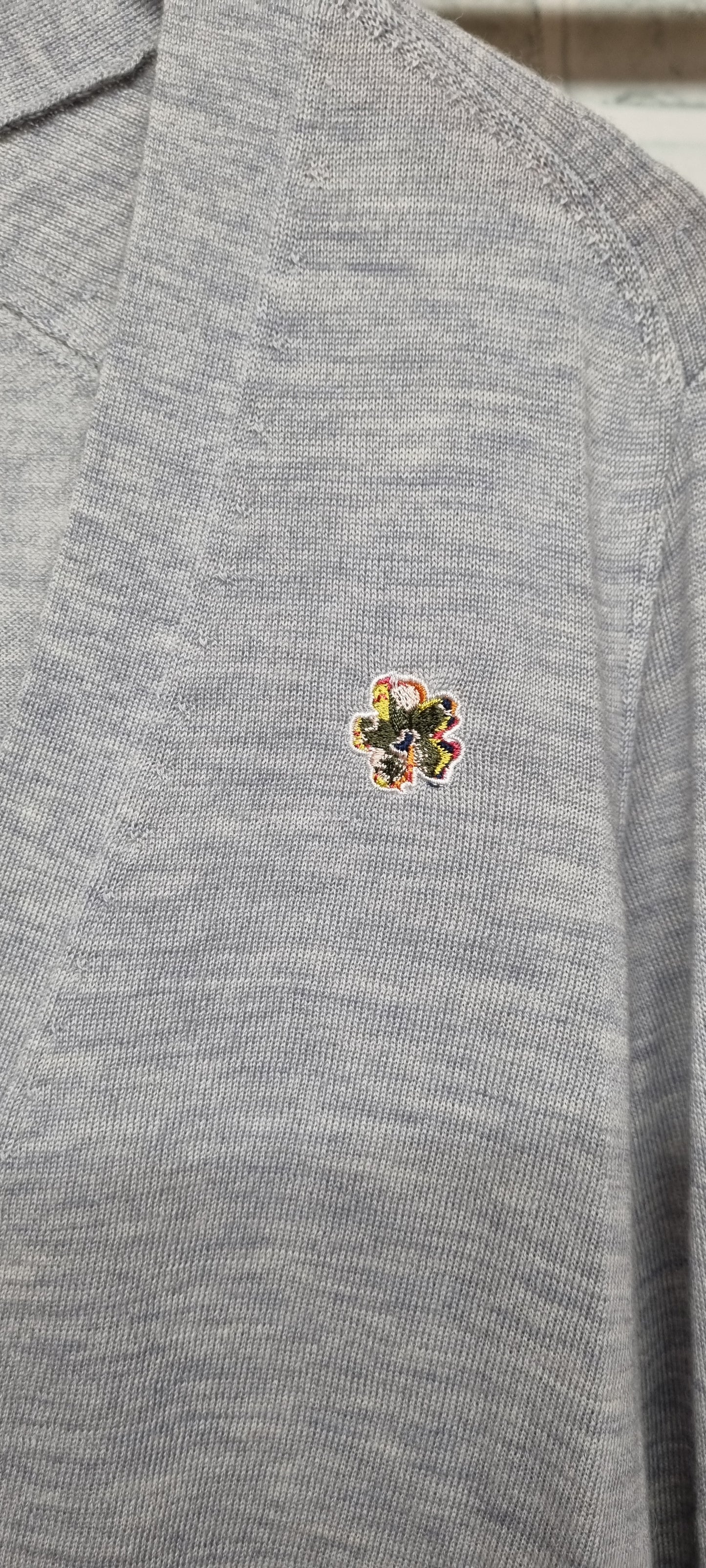 Ted Baker Gray V-Neck Cardigan Size 3