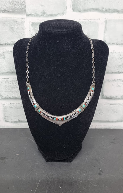 Jay Boyd Sterling Silver Turquoise Princess Necklace