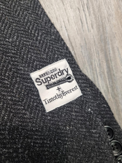 Superdry + Timothy Everest Sabiro Collection The Country Rebel Black Suit Jacket Size L