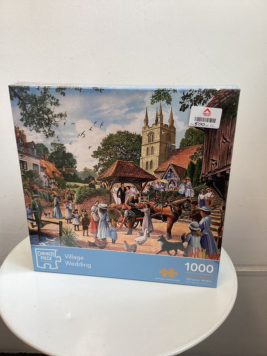 Jigsaw, Village Wedding, 1000 pc, Corner Piece