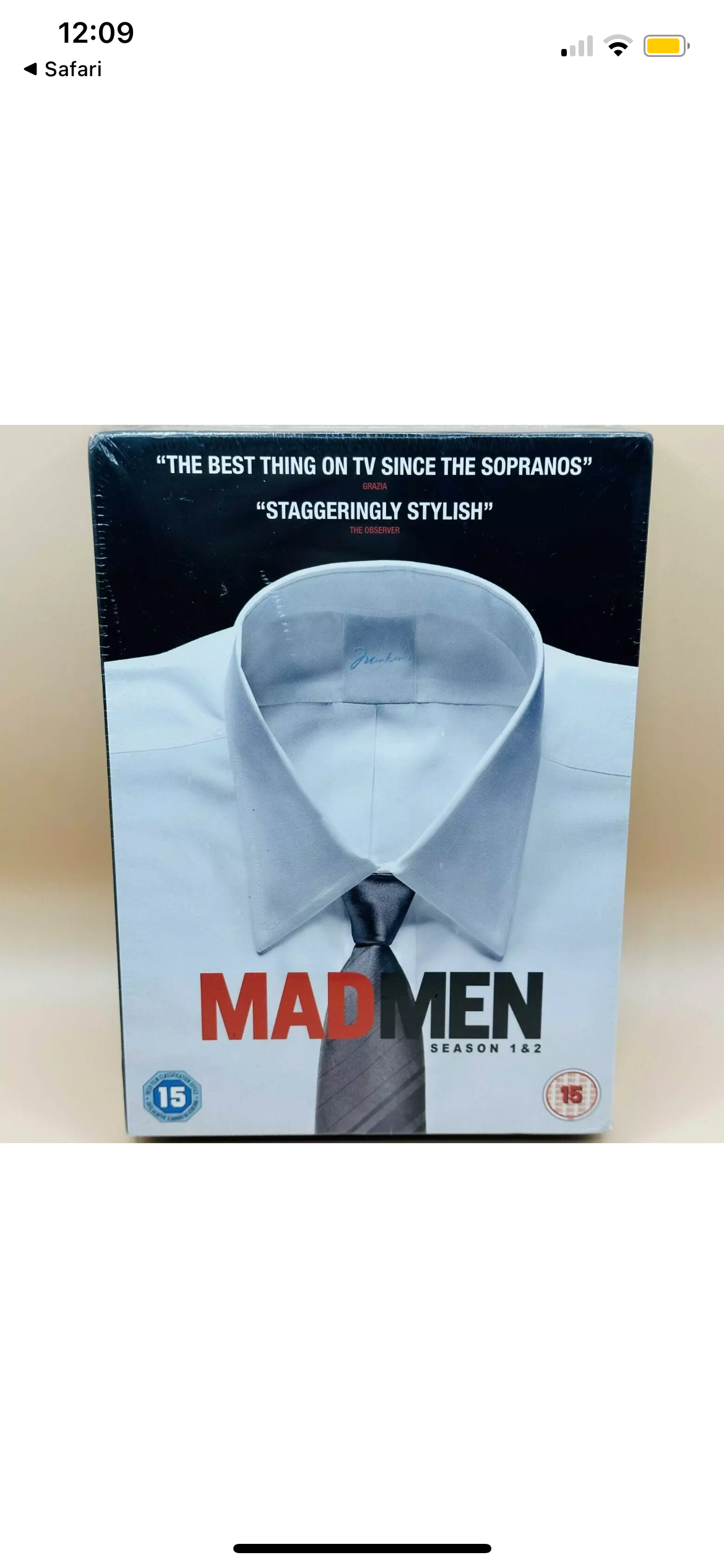 Madmen BN Season 1&2 DVD Boxset