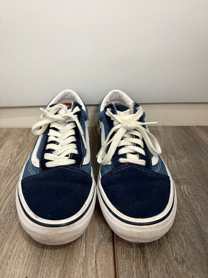 Vans Skate Old Skool Navy and White Mens Trainers Size 7