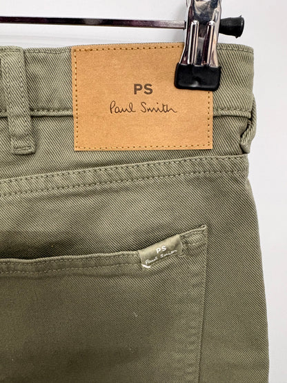 PS Paul Smith Men’s Green Tapered Trousers Size 31S