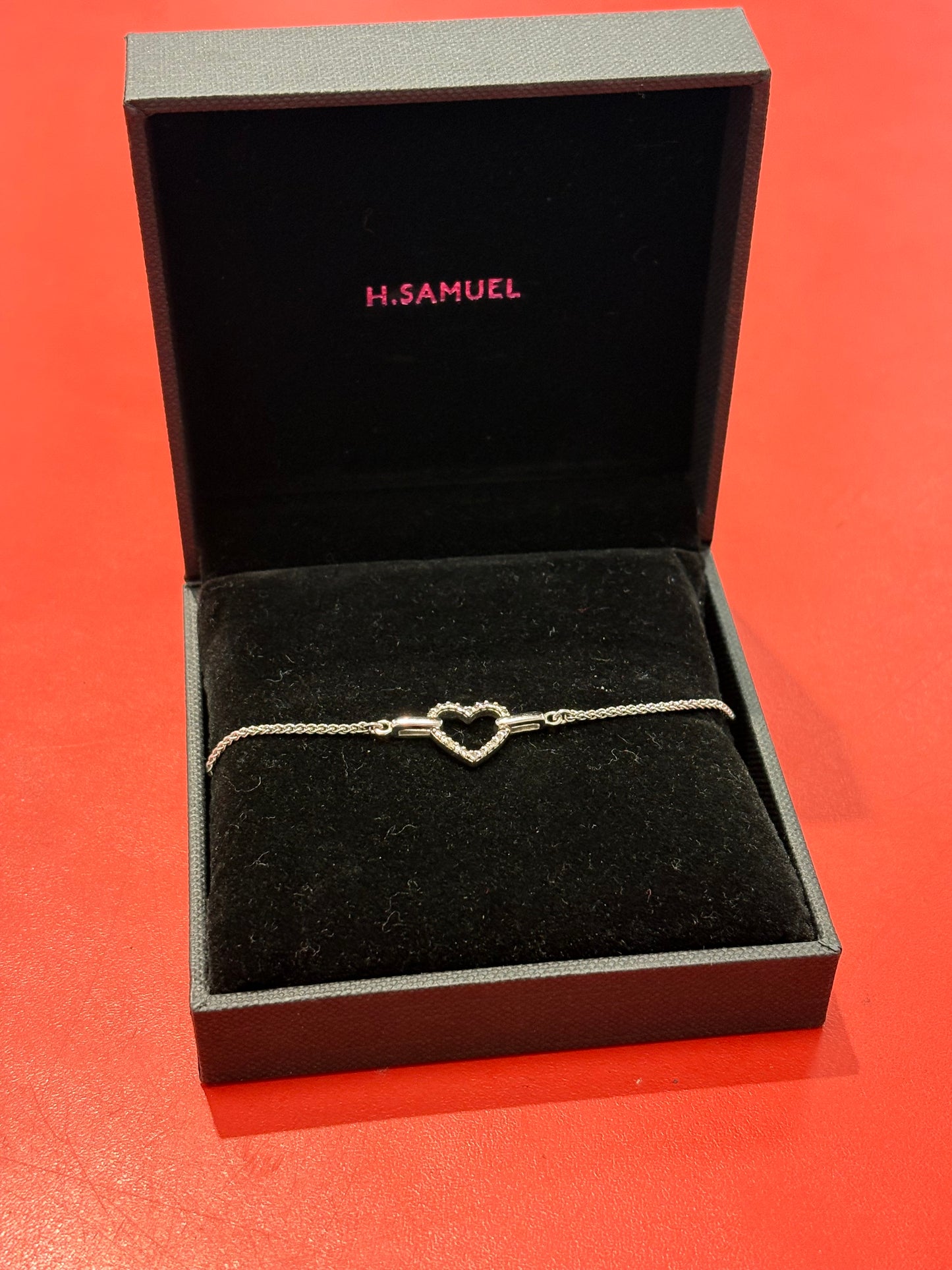H. Samuel Silver Heart Bracelet