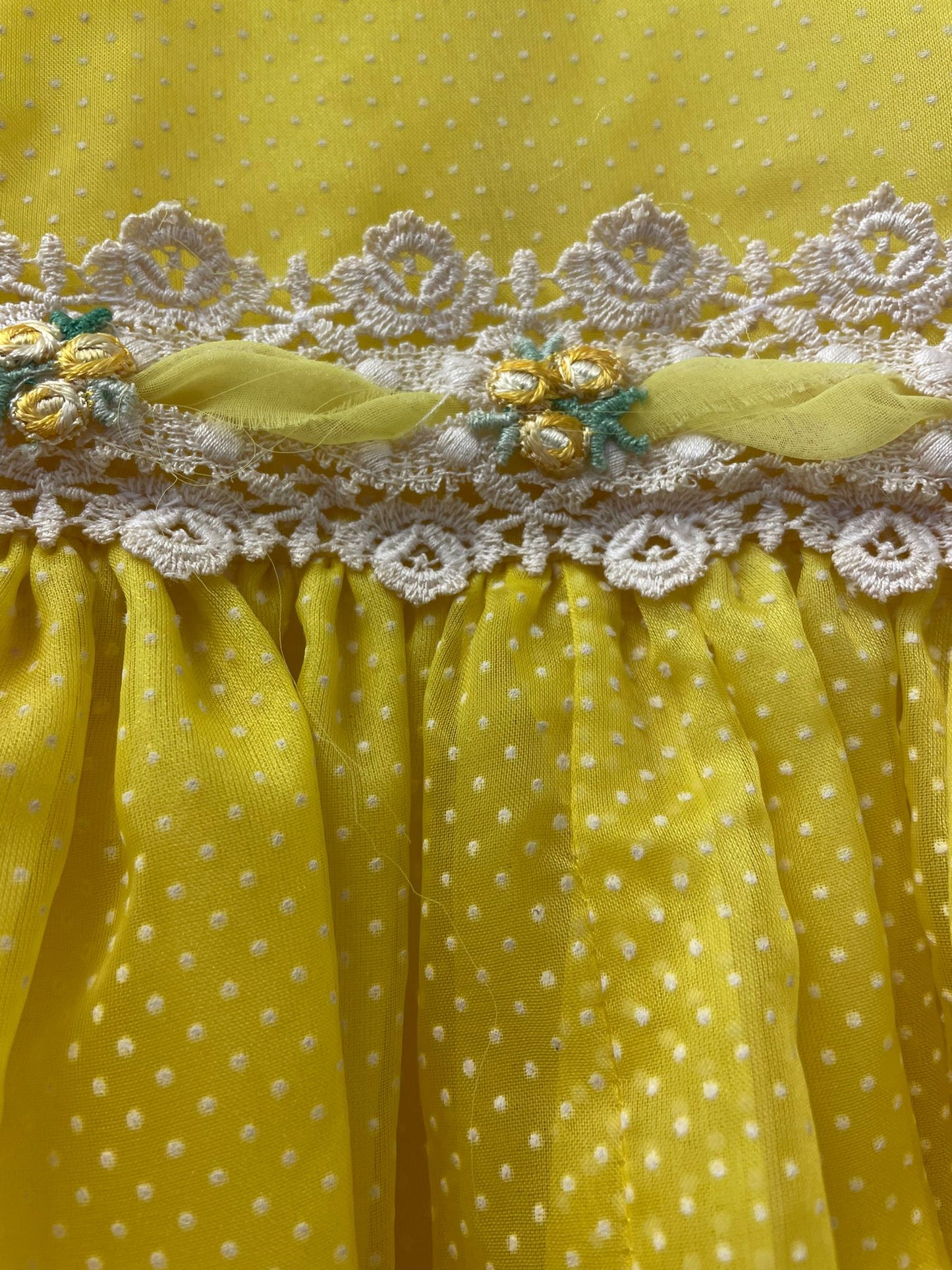 Vintage Yellow Children's Custom-Made Dress by Virginia Williams