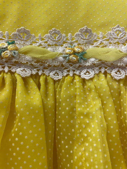 Vintage Yellow Children's Custom-Made Dress by Virginia Williams