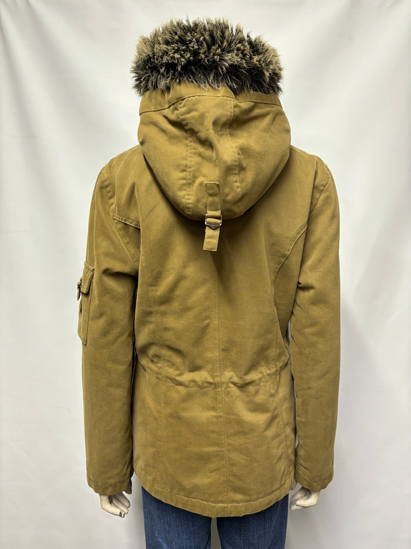 Ted Baker Khaki Padded Cotton Parker Coat Small