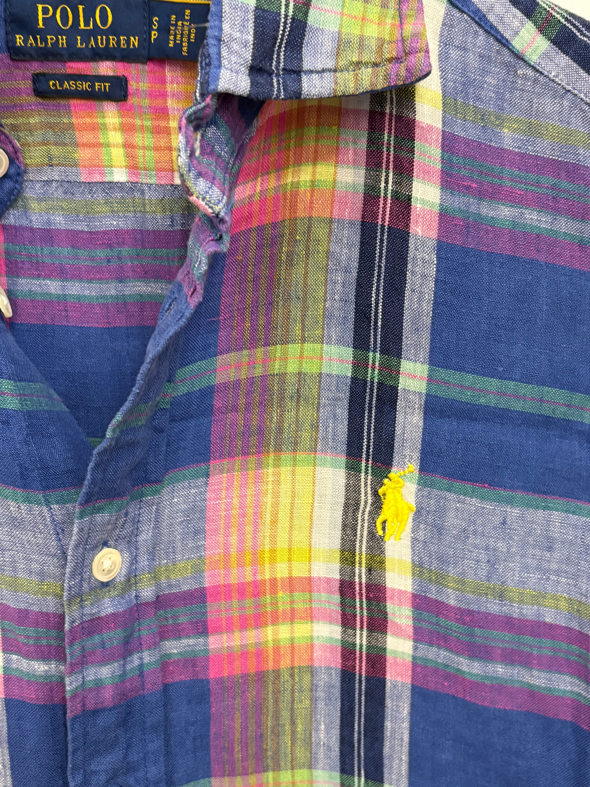 Polo Ralph Lauren Mens Blue/Yellow/Pink Shirt Size S