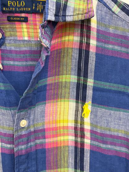 Polo Ralph Lauren Mens Blue/Yellow/Pink Shirt Size S