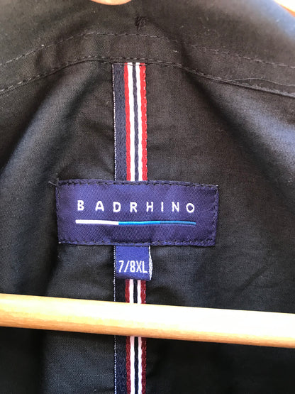 Badrhino 7/8XL Navy Blue Short Sleeved Shirt