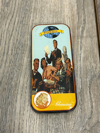 Vintage Fossil Watch with Presentation Tin