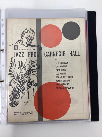 21 Vintage Jazz Programmes In Folder