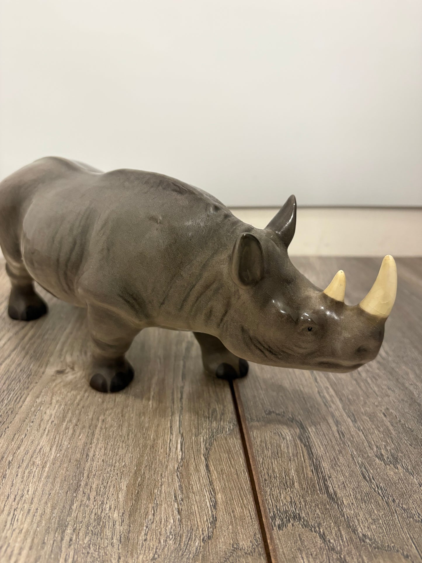 Vintage Melba Ware Ceramic Rhinoceros Figurine