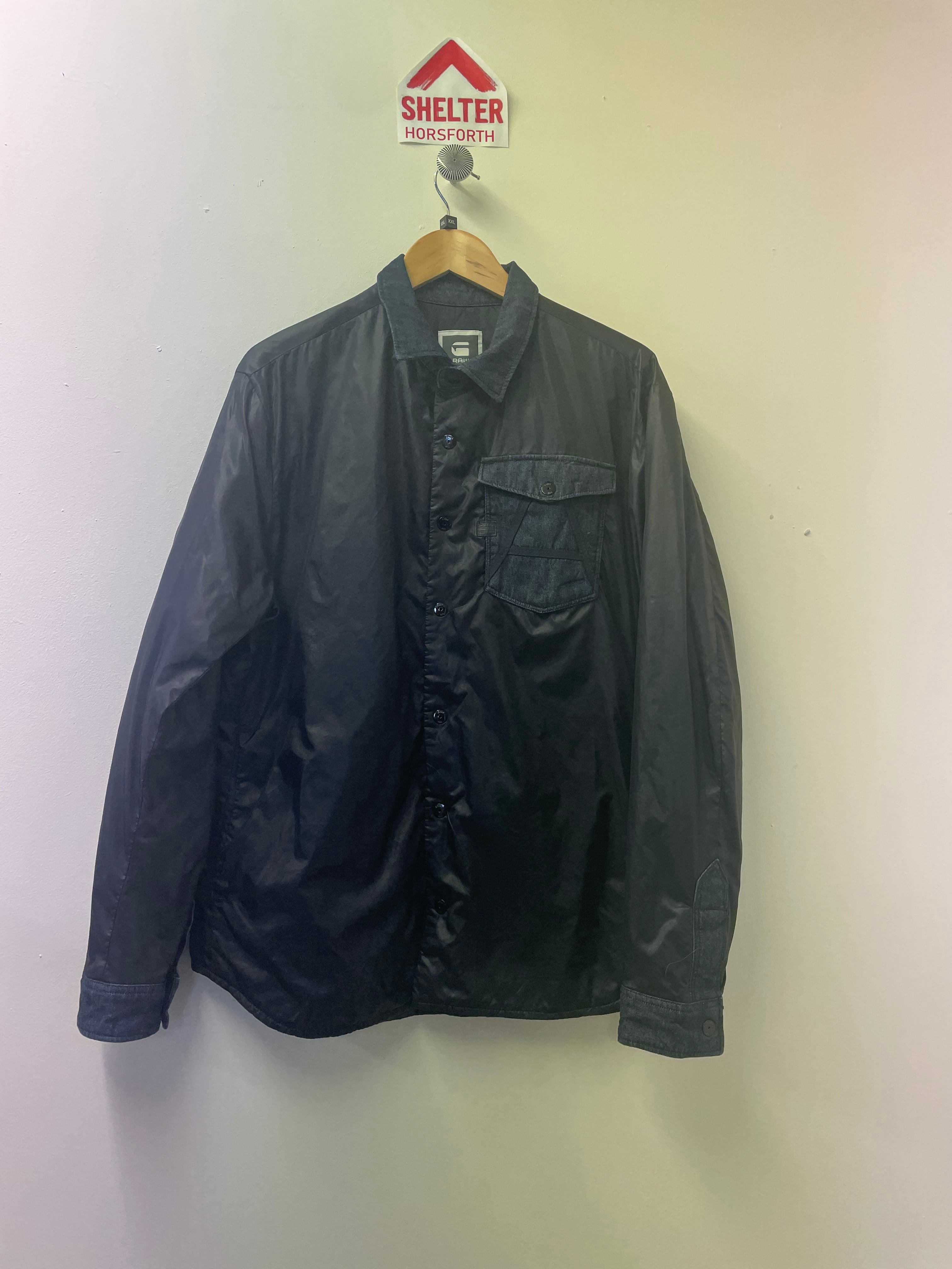 G Star Raw Blue Navy Jacket Size 2XL