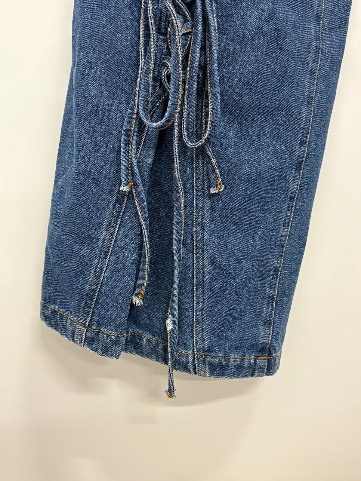 Minga London Women’s Lace-Up Patch Jeans W30