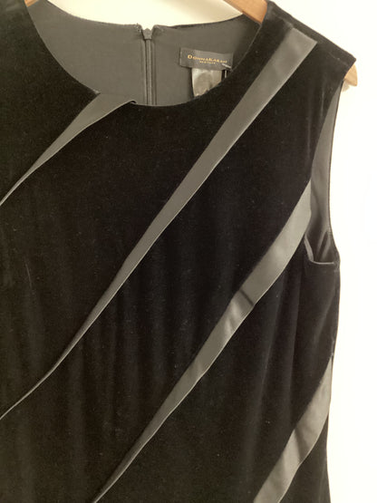 BNWT Donna Karan Black Velvet Dress Size US12/UK 16