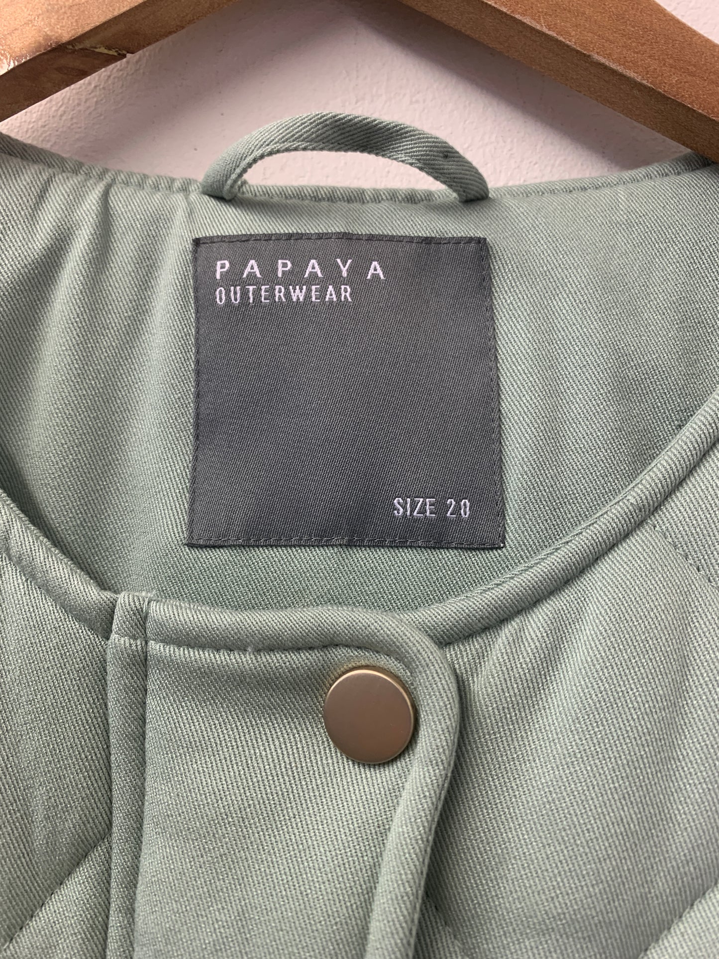 Papaya Sage Green Quilted Jacket