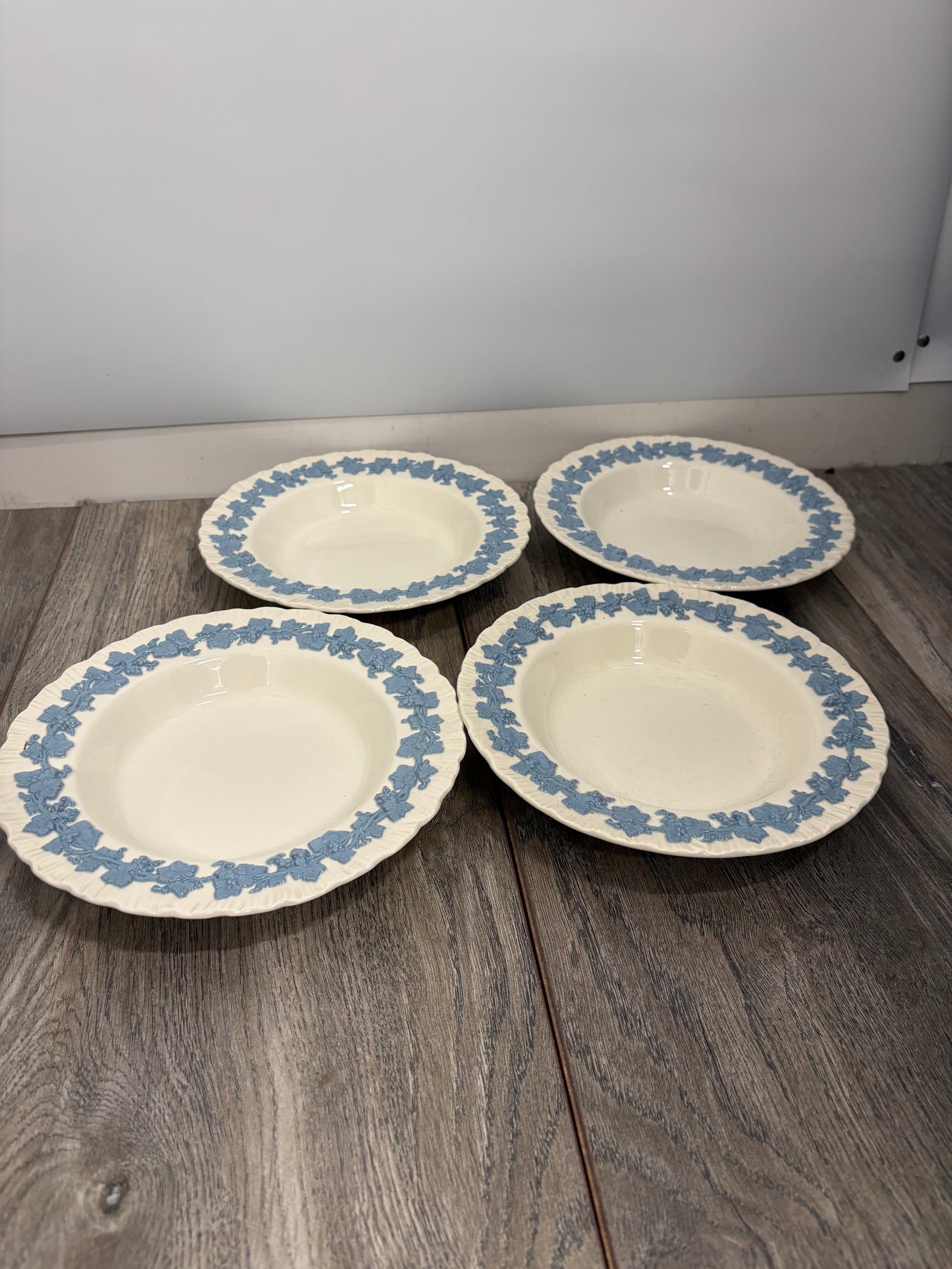 Vintage 1960s Wedgwood Embossed Queen's Ware 24-Piece Collection