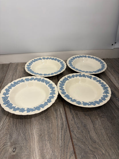 Vintage 1960s Wedgwood Embossed Queen's Ware 24-Piece Collection
