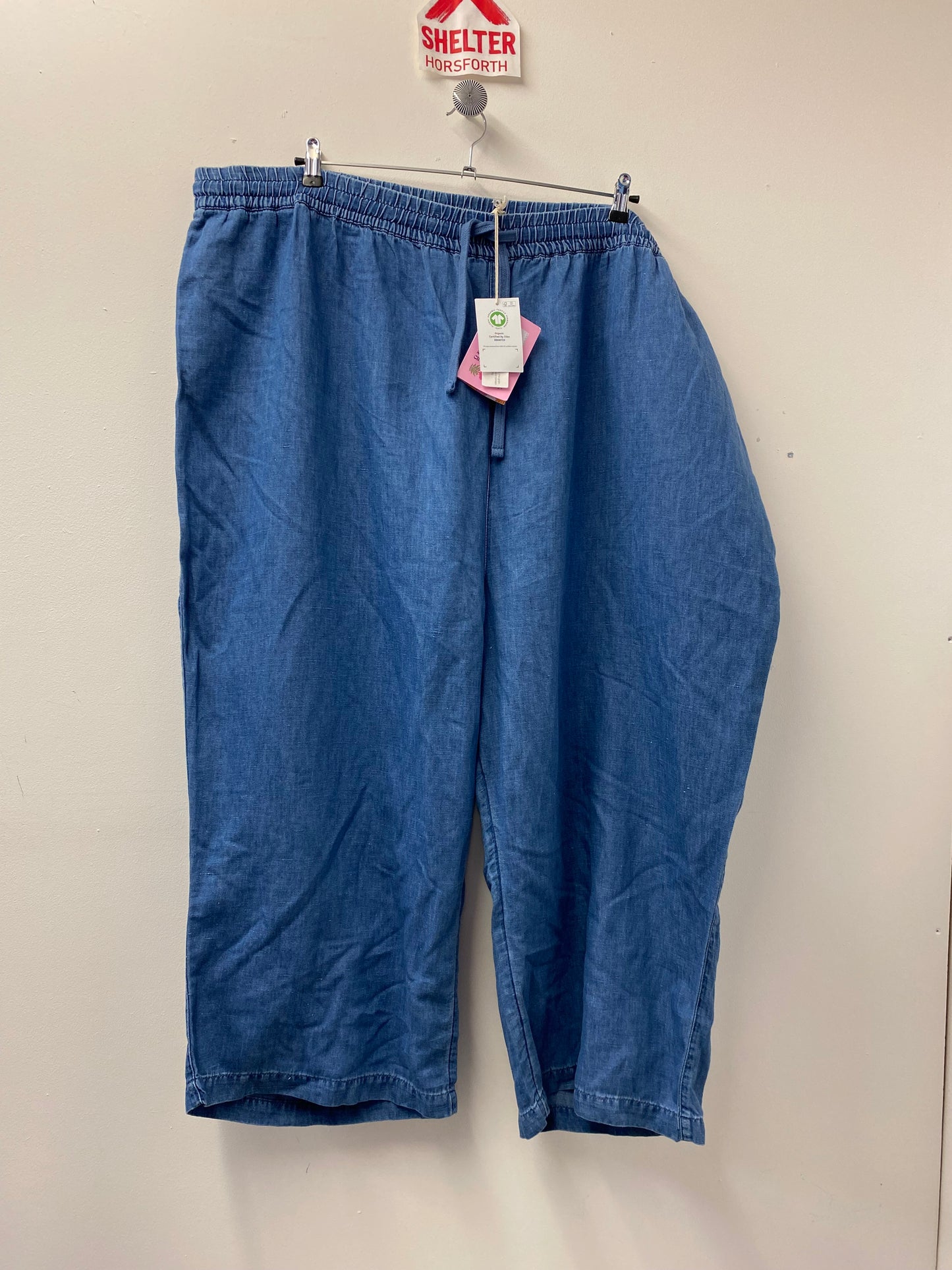 BNWT Lucy and Yak Chuck Trousers Organic Cotton and Hemp Blue 4XL