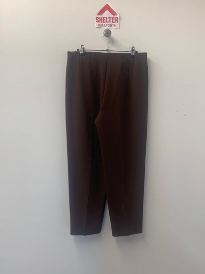 BNWT M&S Dark Chocolate Brown Smart Trousers Size 12 Short