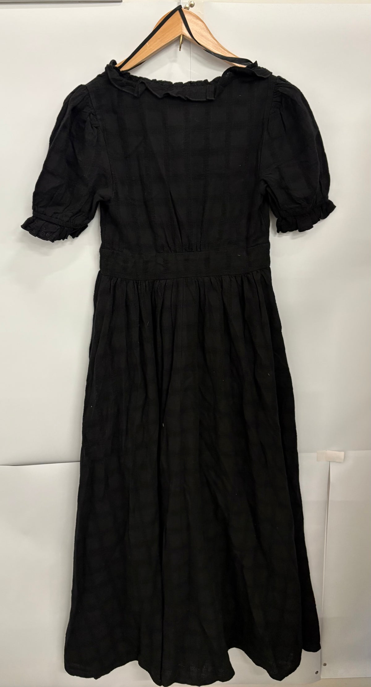 Nobody's Child Black Short-Sleeve Flossie Midi Dress Size 6 - BNWT