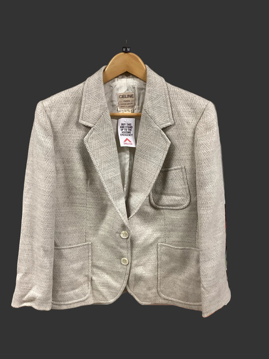 Celine Grey Cream Blazer Size Medium / Large