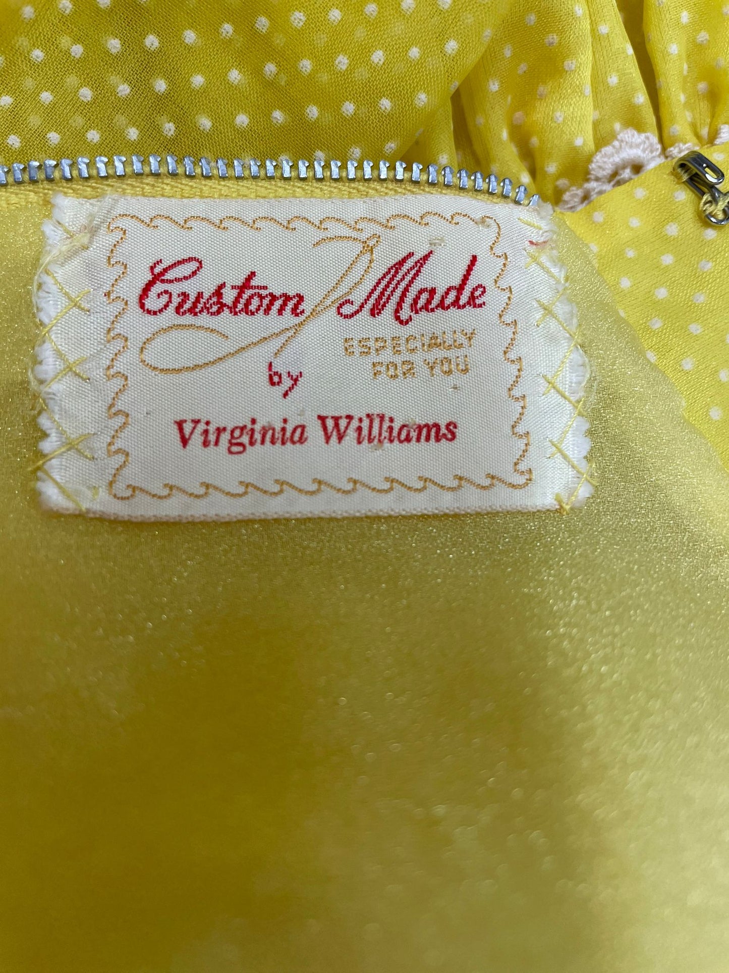 Vintage Yellow Children's Custom-Made Dress by Virginia Williams