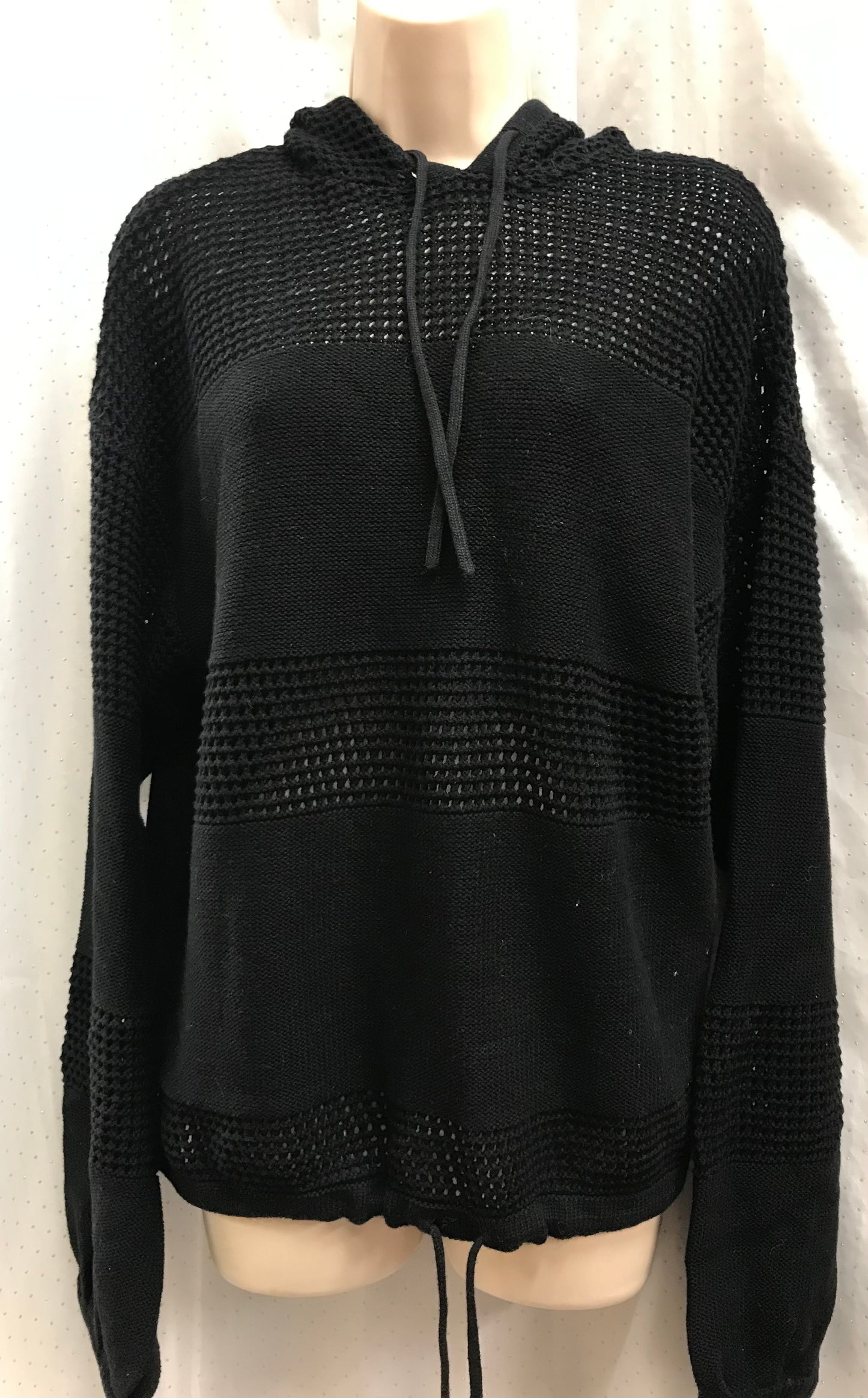 Next Black Crochet Style Jumper Size Extra Small (Oversized Style) BNWT