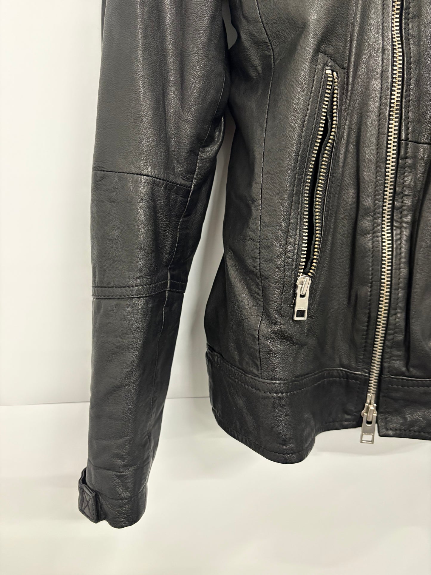 AllSaints Conroy Men’s Leather Biker Jacket Size S