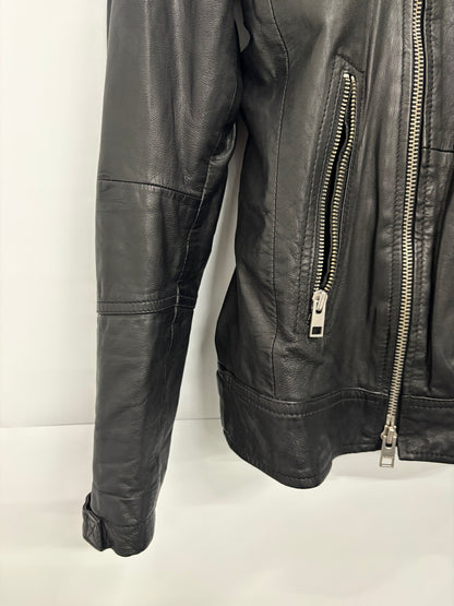 AllSaints Conroy Men’s Leather Biker Jacket Size S