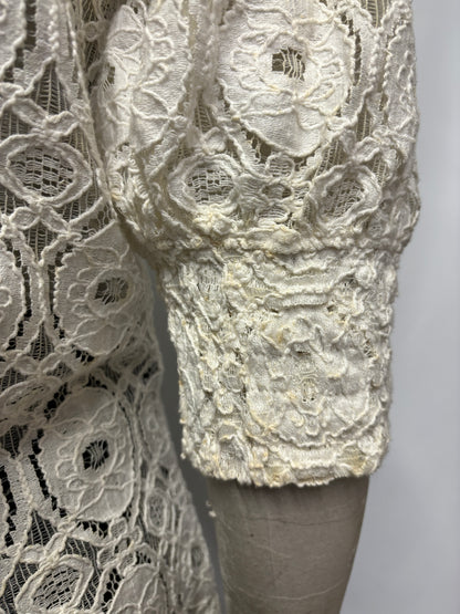 Jeff Gallano White Lace Dress Small