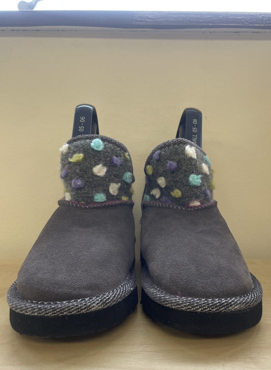 Moshulu Spotted Fleeced Ladies Slippers - Size 5