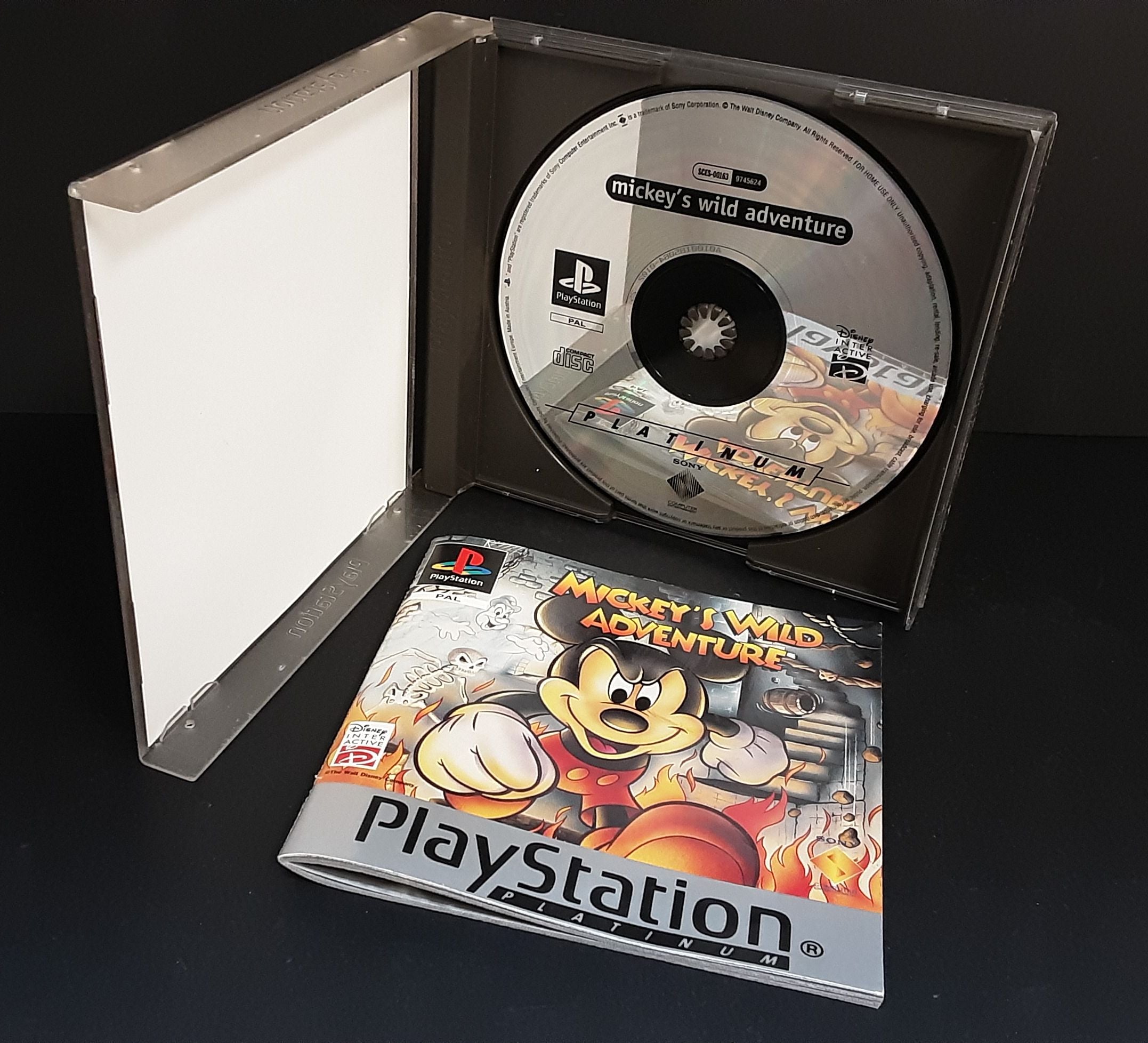 Sony PlayStation 1 PS1 Mickey s Wild Adventure Platinum Edition with M Shop for Shelter