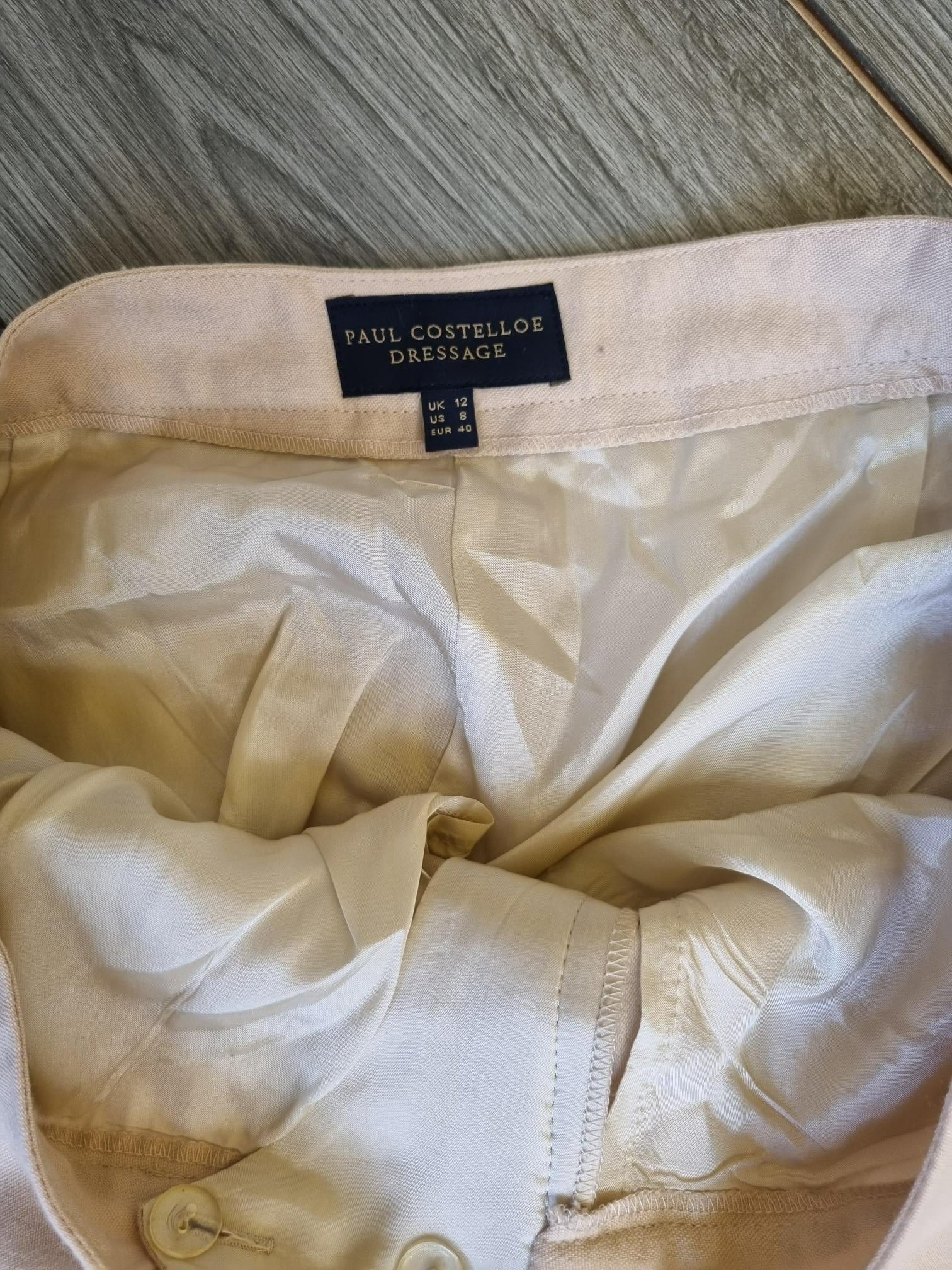 Paul Costelloe Ladies Blue Linen Cut Off Trousers Size W34L26  eBay