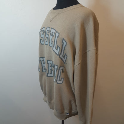 Vintage Retro 80's Russel Athletic XL Beige Sweat Shirt Jumper