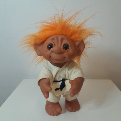 Vintage Troll Thomas Dam 1977 Orange Hair Karate