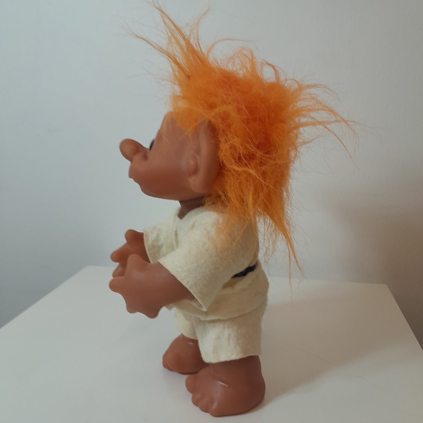 Vintage Troll Thomas Dam 1977 Orange Hair Karate