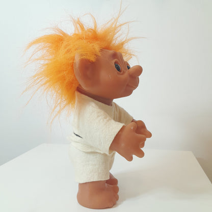 Vintage Troll Thomas Dam 1977 Orange Hair Karate