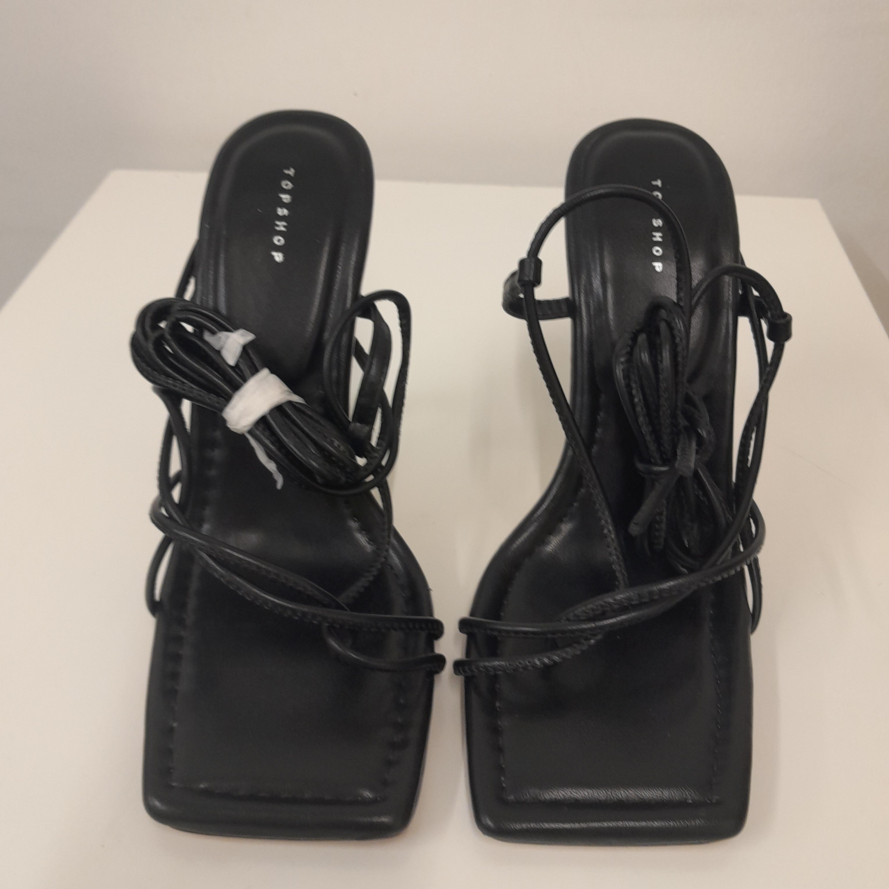 Topshop black best sale heeled sandals