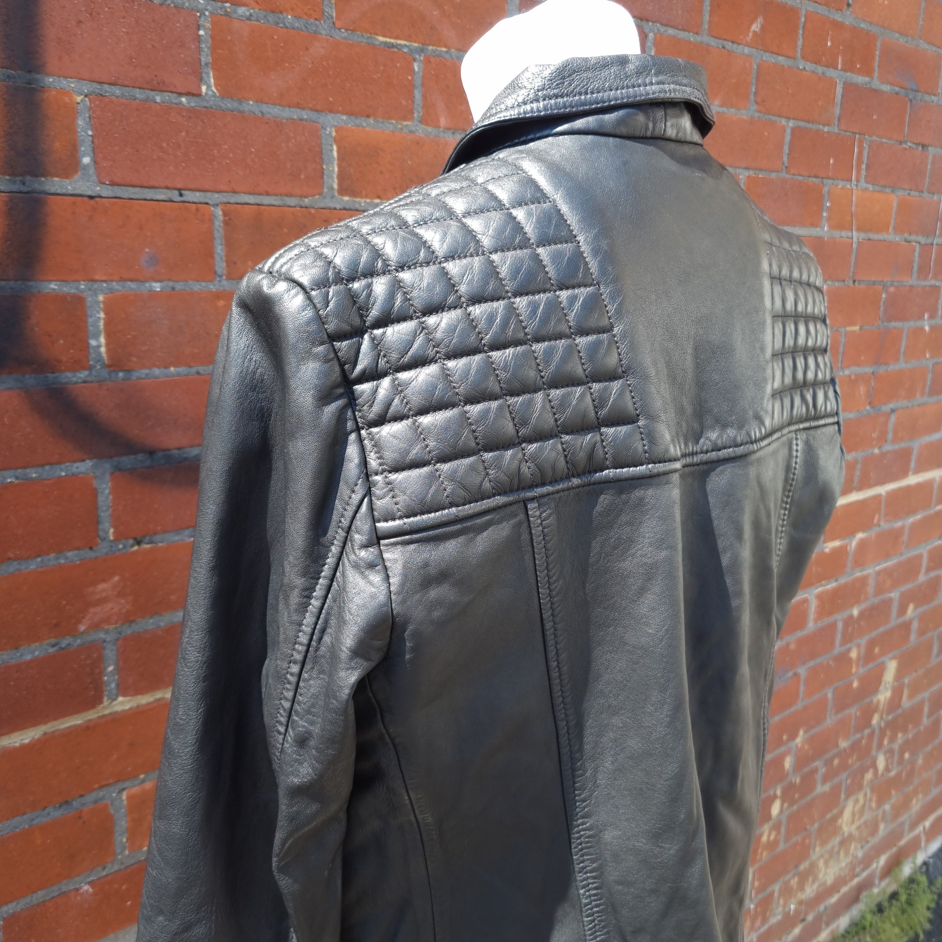 NEW AllSaints Lyme Leather Jacket in Black Size XL #SJ62 | eBay