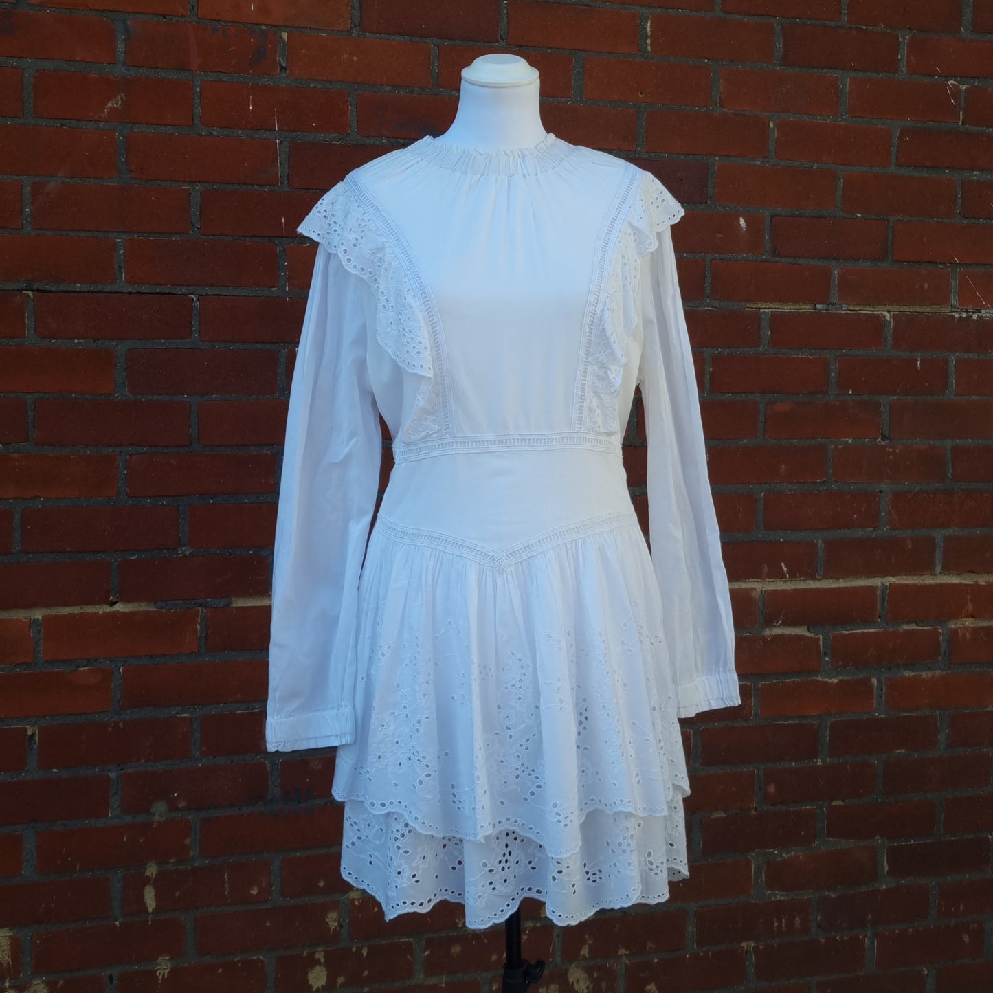 All Saints Aislyn 100% Cotton Broderie Anglaise Dress UK Size 14