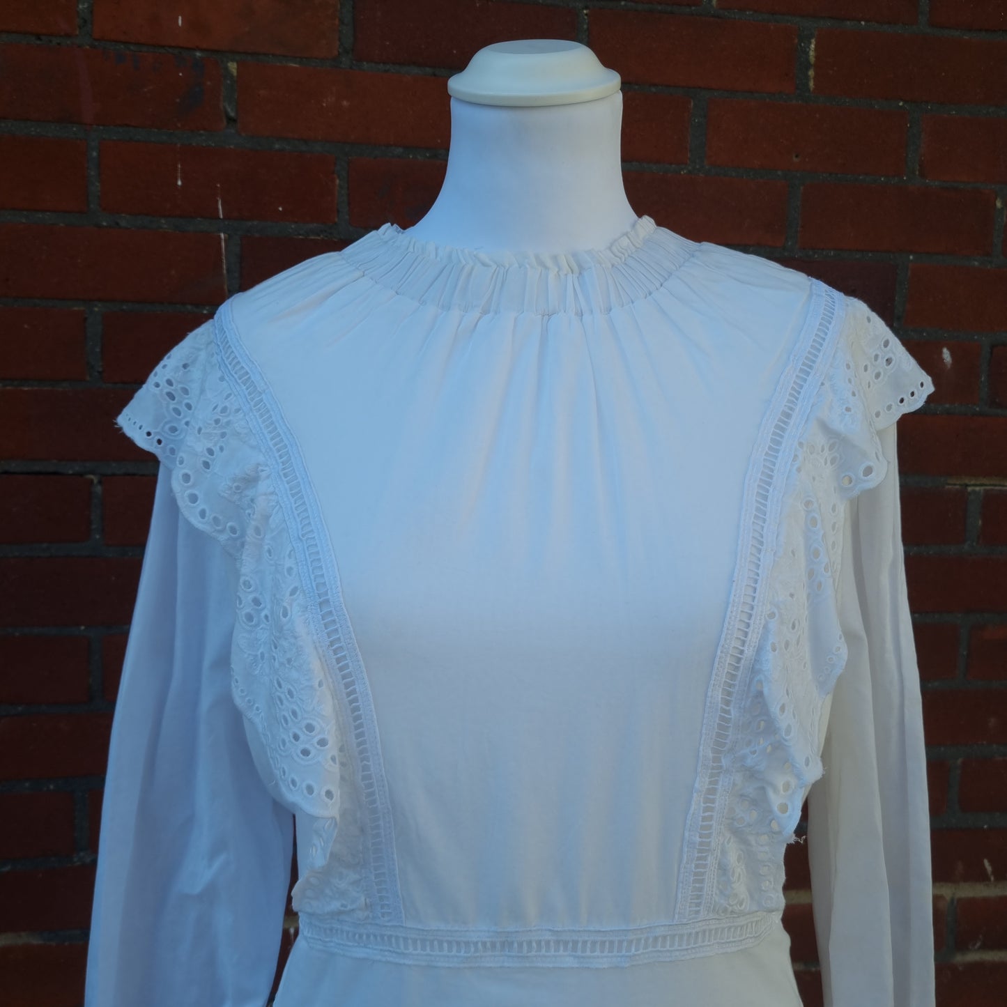 All Saints Aislyn 100% Cotton Broderie Anglaise Dress UK Size 14