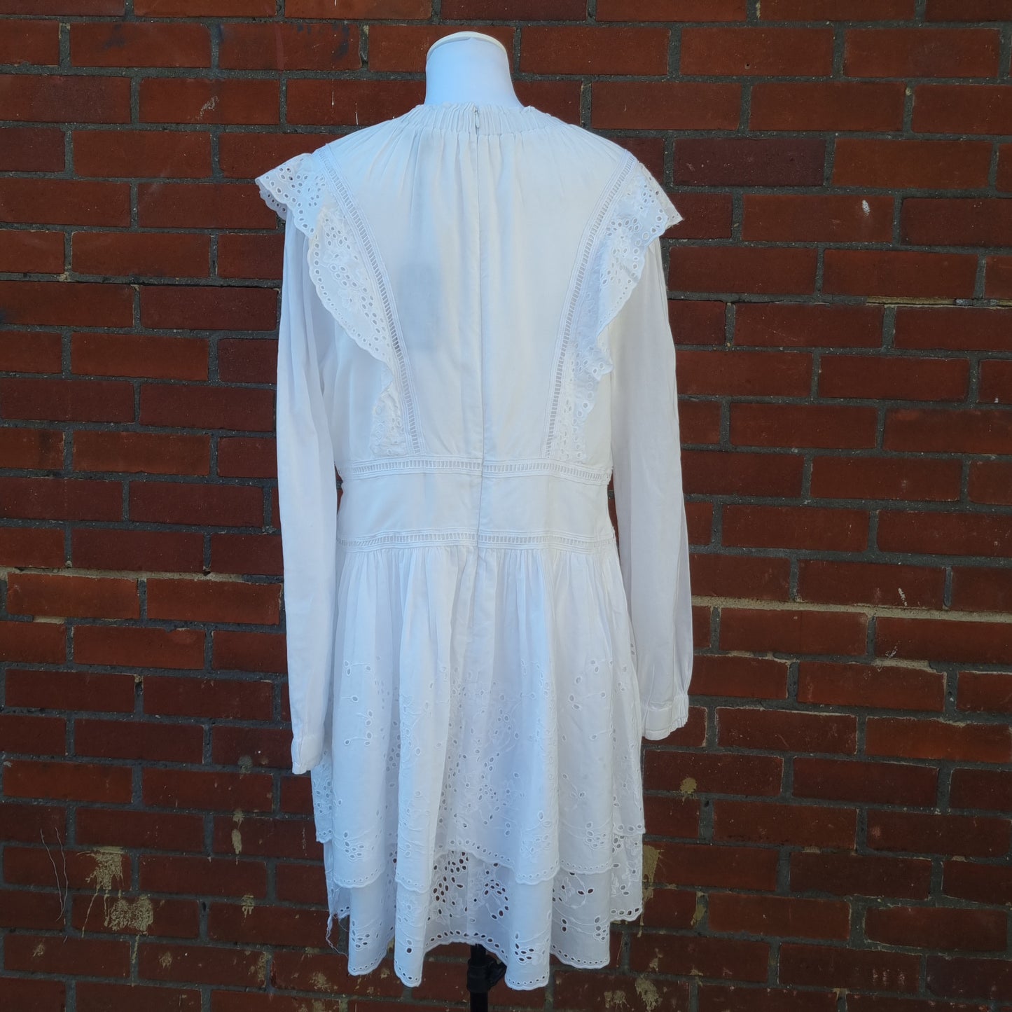 All Saints Aislyn 100% Cotton Broderie Anglaise Dress UK Size 14