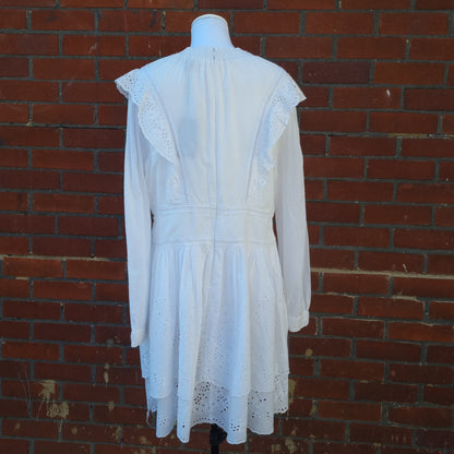 All Saints Aislyn 100% Cotton Broderie Anglaise Dress UK Size 14