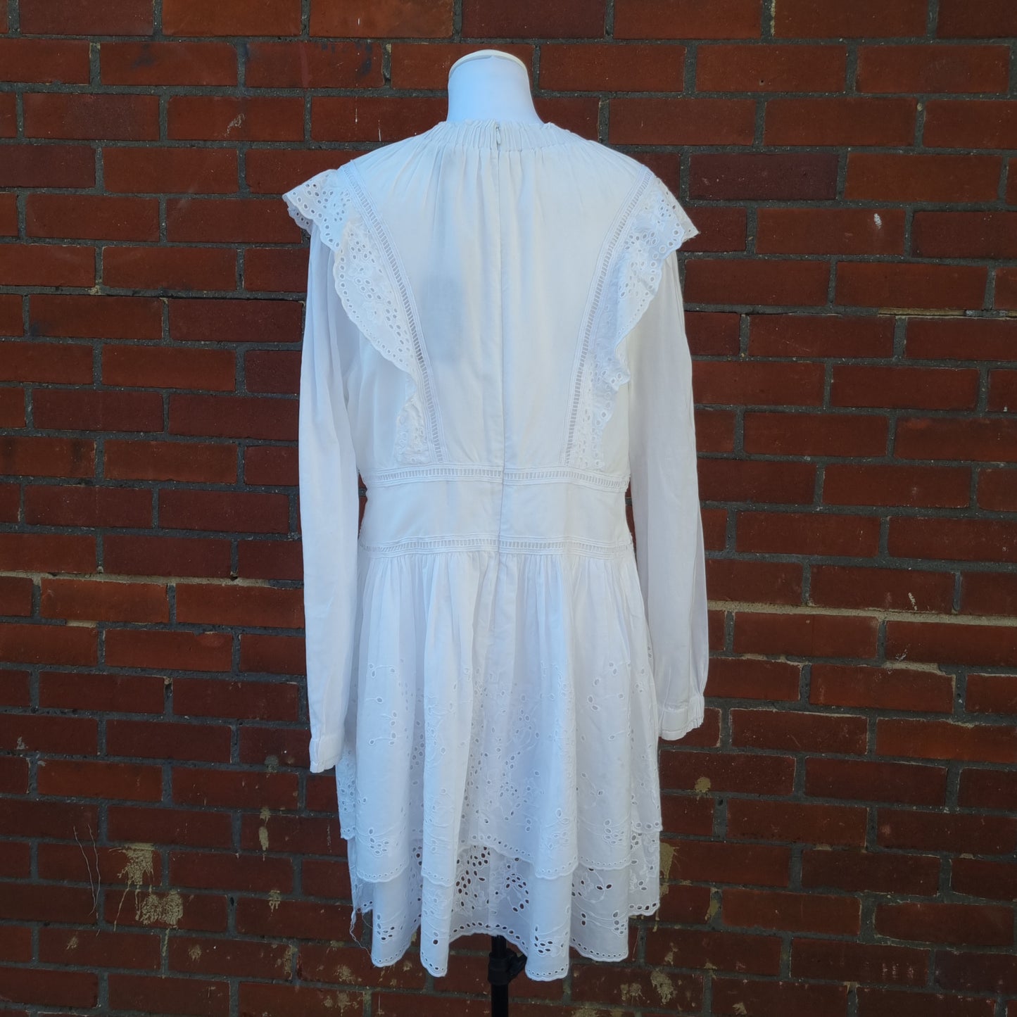 All Saints Aislyn 100% Cotton Broderie Anglaise Dress UK Size 14